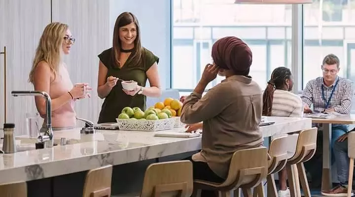 employees are having lunch break